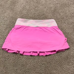 ivivva by Lululemon Sonic Pink Pleated Tennis Skort Girls Size 10 Women's 0-2